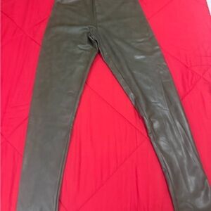 Aqua Olive Faux Leather Jacket